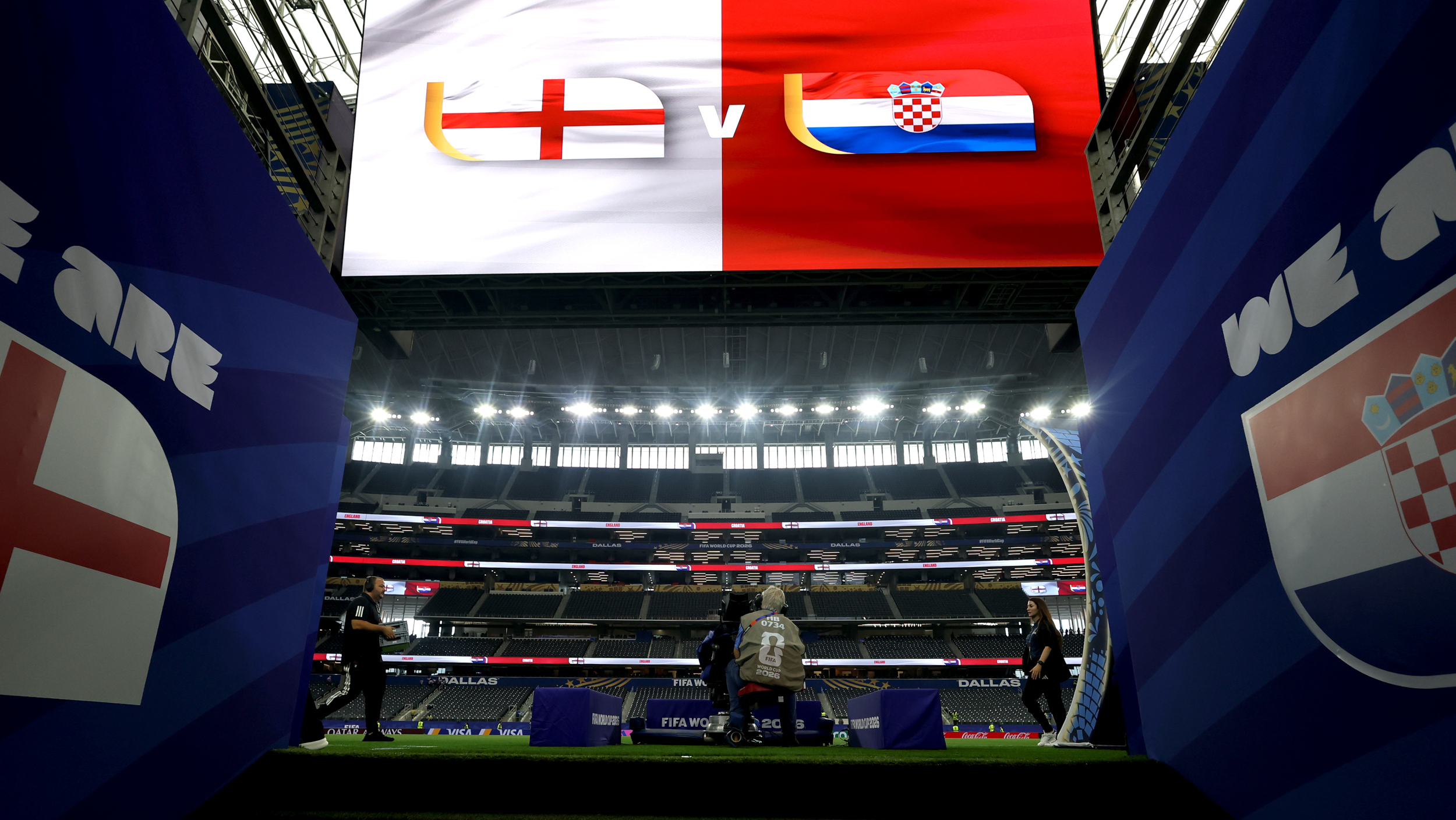 Shot of the Dallas Stadium prior to kick-off between England and Croatia at 2026 World Cup