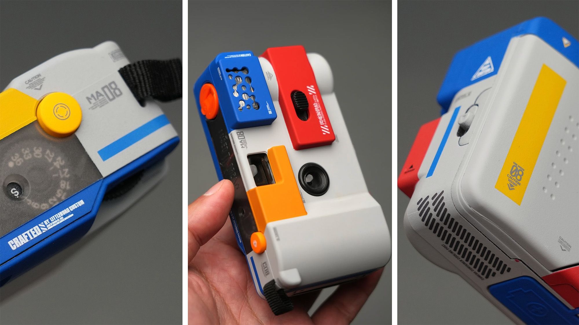 Hand-Painted Gundam-Themed Film Cameras Offer Unique Customization