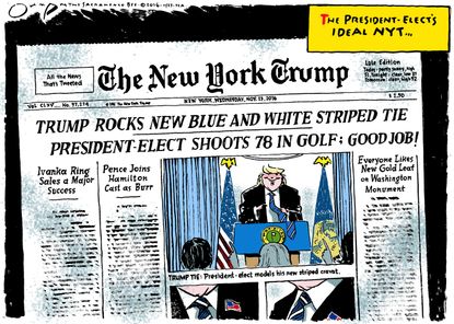 Political cartoon U.S. Donald Trump The New York Times ideal