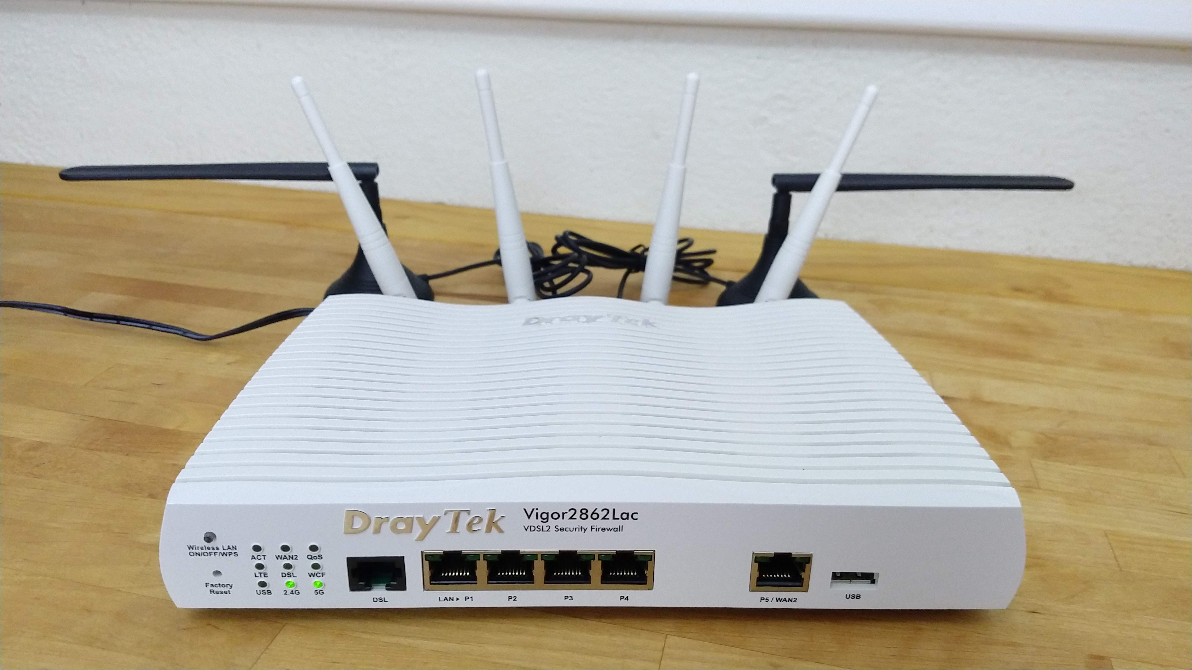 Used DrayTek Draytek Vigor 2860 VDSL2 Security Firewall No Wireless Router Gigabit 