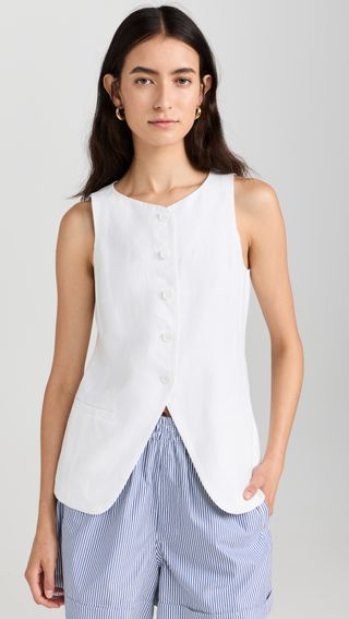 Anna Vest in Linen