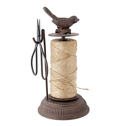 Cast Iron Garden Twine Dispenser With Scissors &amp;amp; String Gardening Gift
