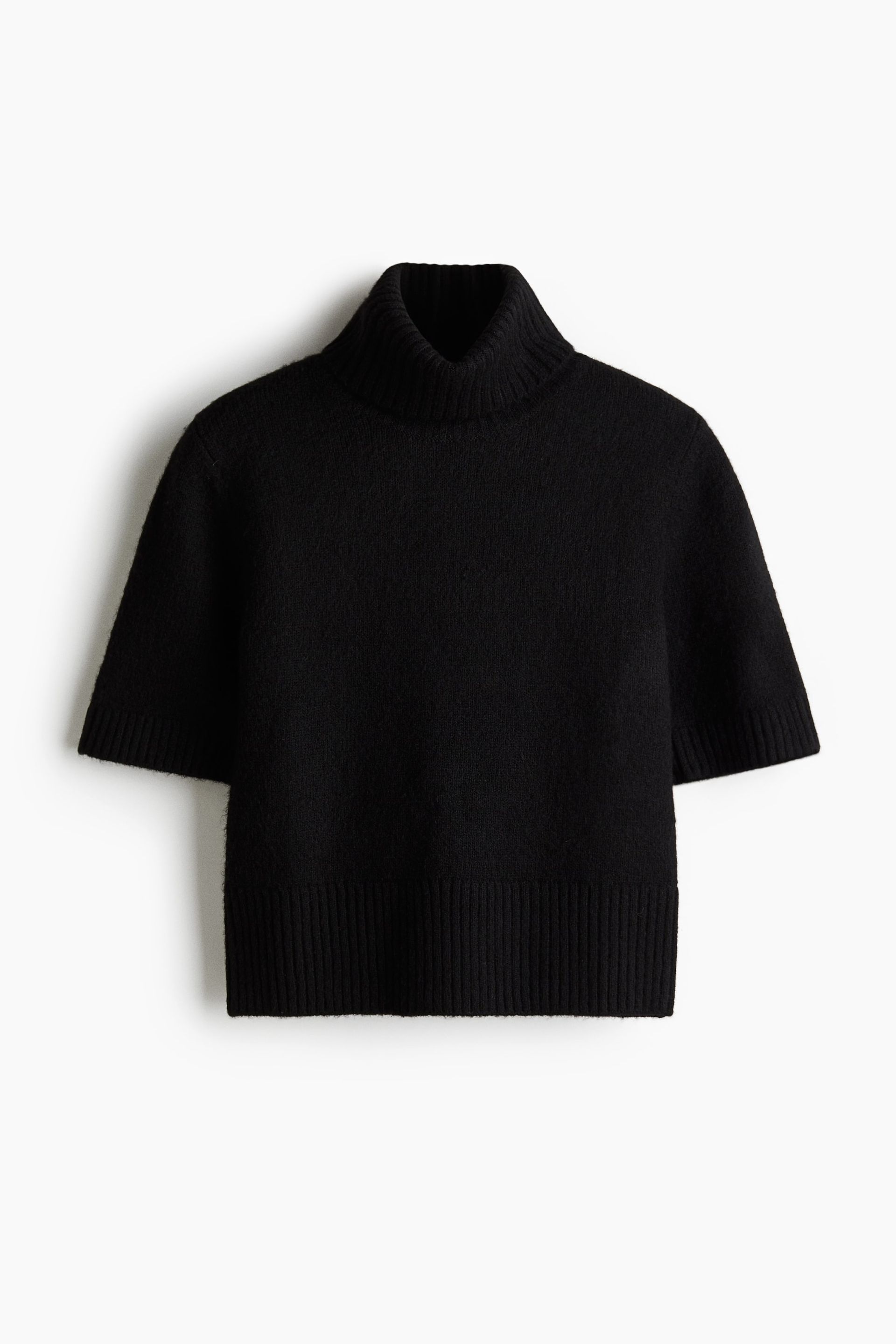 Knit Turtleneck Top - Cream