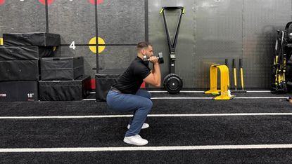 man doing exercise in the gym