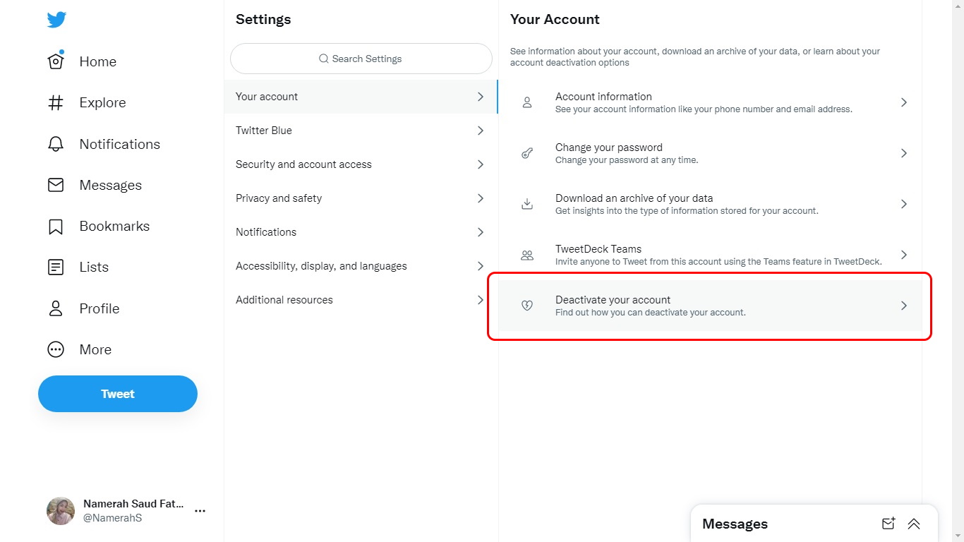 How to delete your Twitter account on desktop