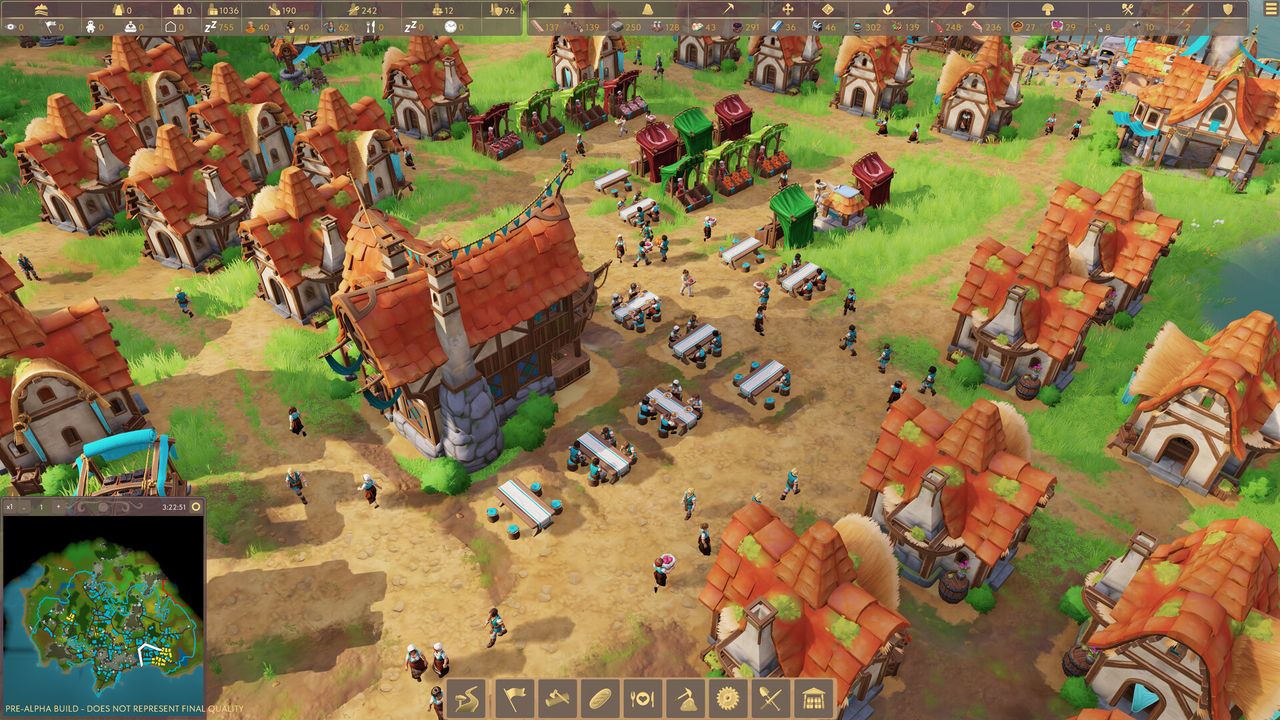 Image of pre-alpha gameplay from fantasy city-builder Pioneers of Pagonia