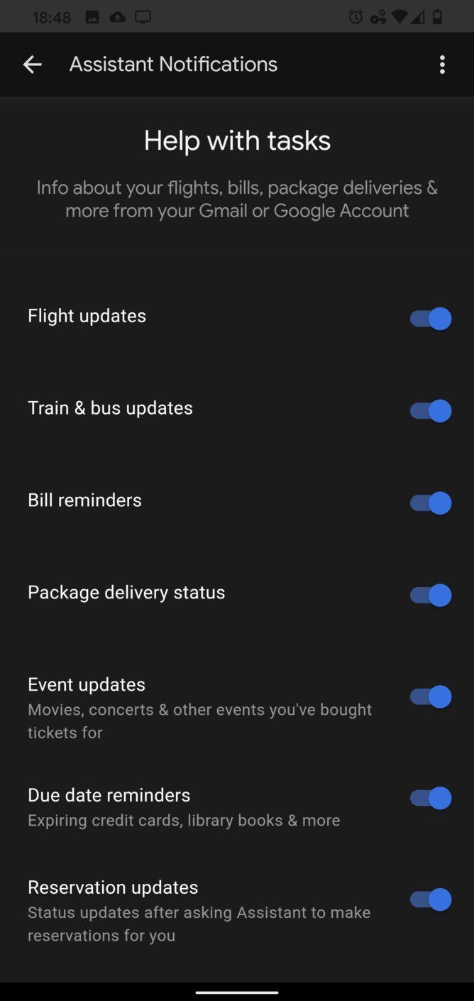 Google Assistant Notifications