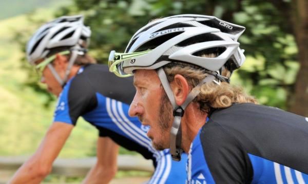 The Namibian and eventual third place finisher Mannie Heymans and Philip Buys (both Team Garmin)