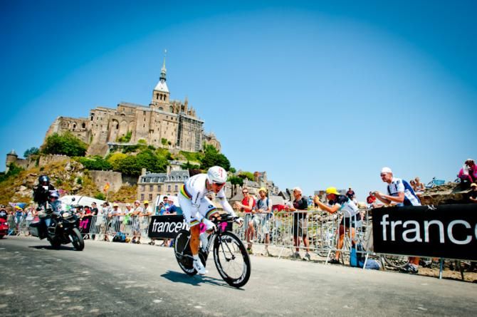 Tony Martin powers to the line at the Tour de France