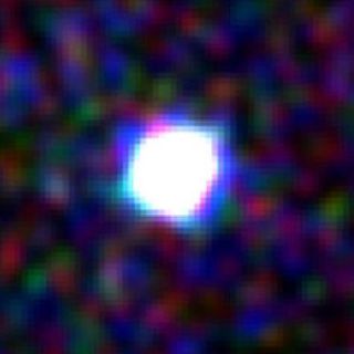 Close-up image of the brightest gamma-ray burst ever seen, taken in April 2013 by the ultraviolet/optical telescope on NASA's Swift satellite.