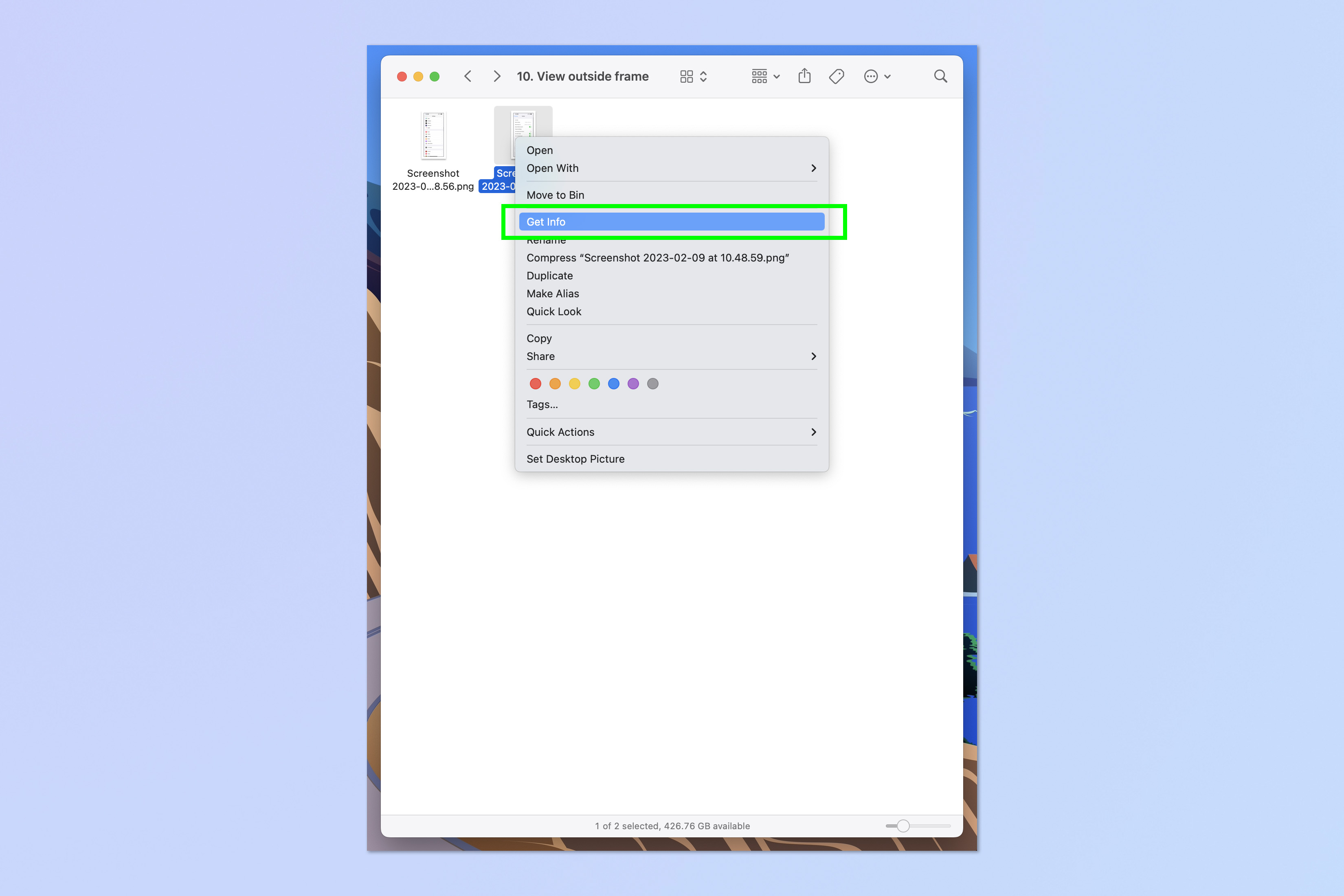 Снимок экрана, показывающий шаги, необходимые для изменения приложений по умолчанию на Mac.