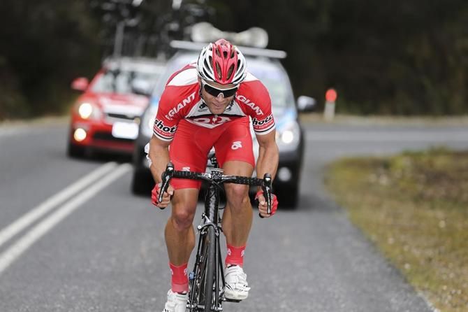 Malcom Rudolph (Drapac) searching for a solo victory late in the stage