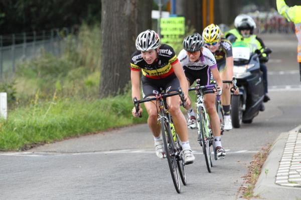 A group of three broke away, but the bunch were never far behind