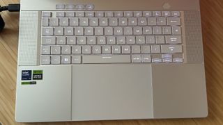 Asus ROG Zephyrus G16 keyboard and trackpad