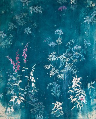 floral painting titled 'Midnight Garden' by Henrik Simonsen