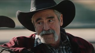 A screenshot of Forrie J. Smith as Lloyd in Yellowstone.