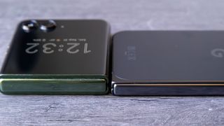 Pixel 9 Pro Fold next to the Razr Plus 2024