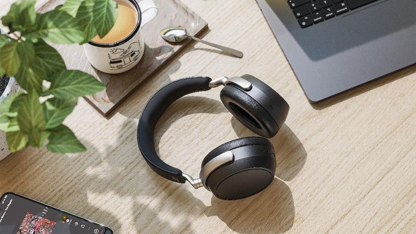 The Sennheiser HDB 630 headphones on a desktop. 