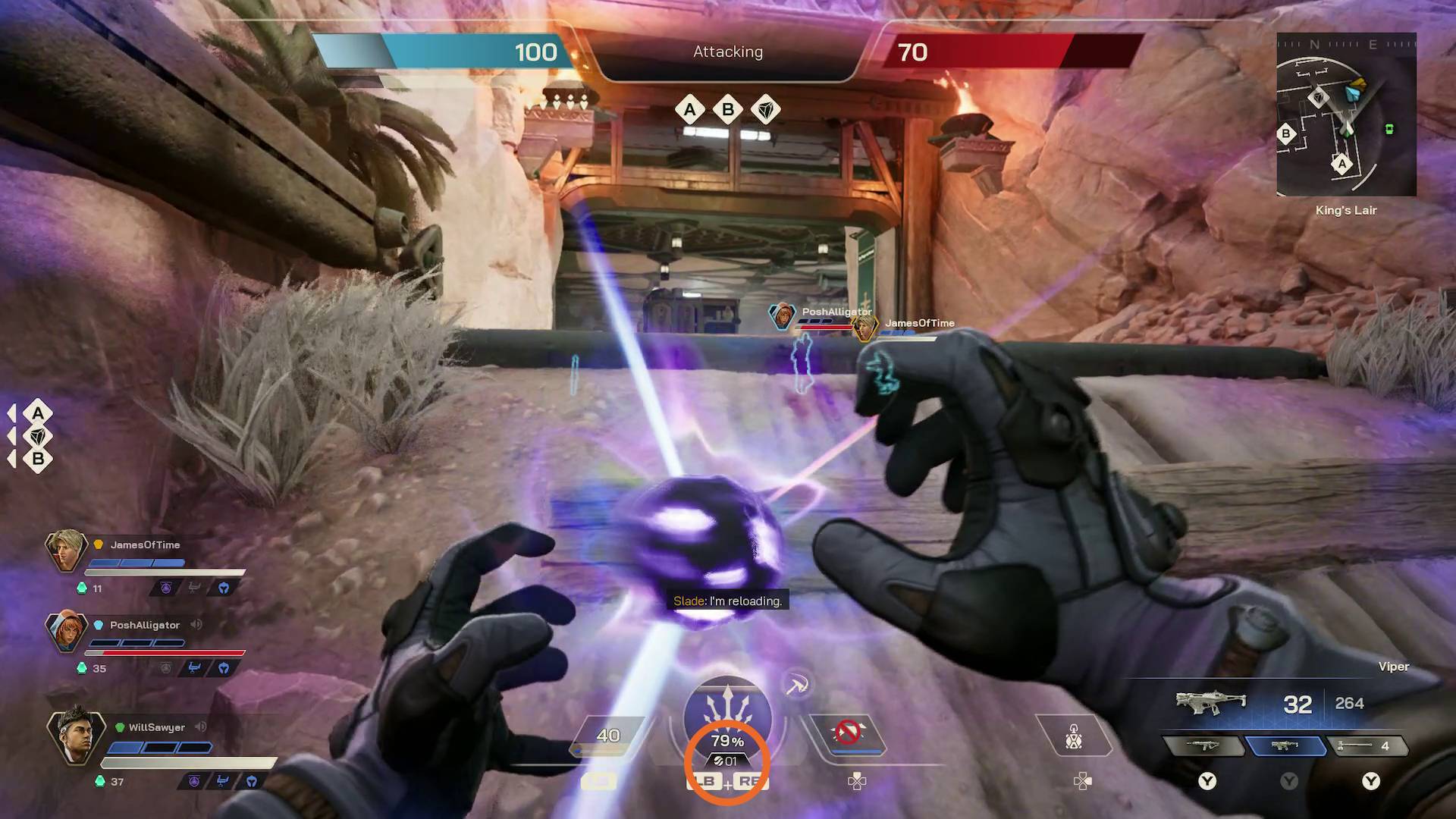 Highguard player using Ultimate Charger orb