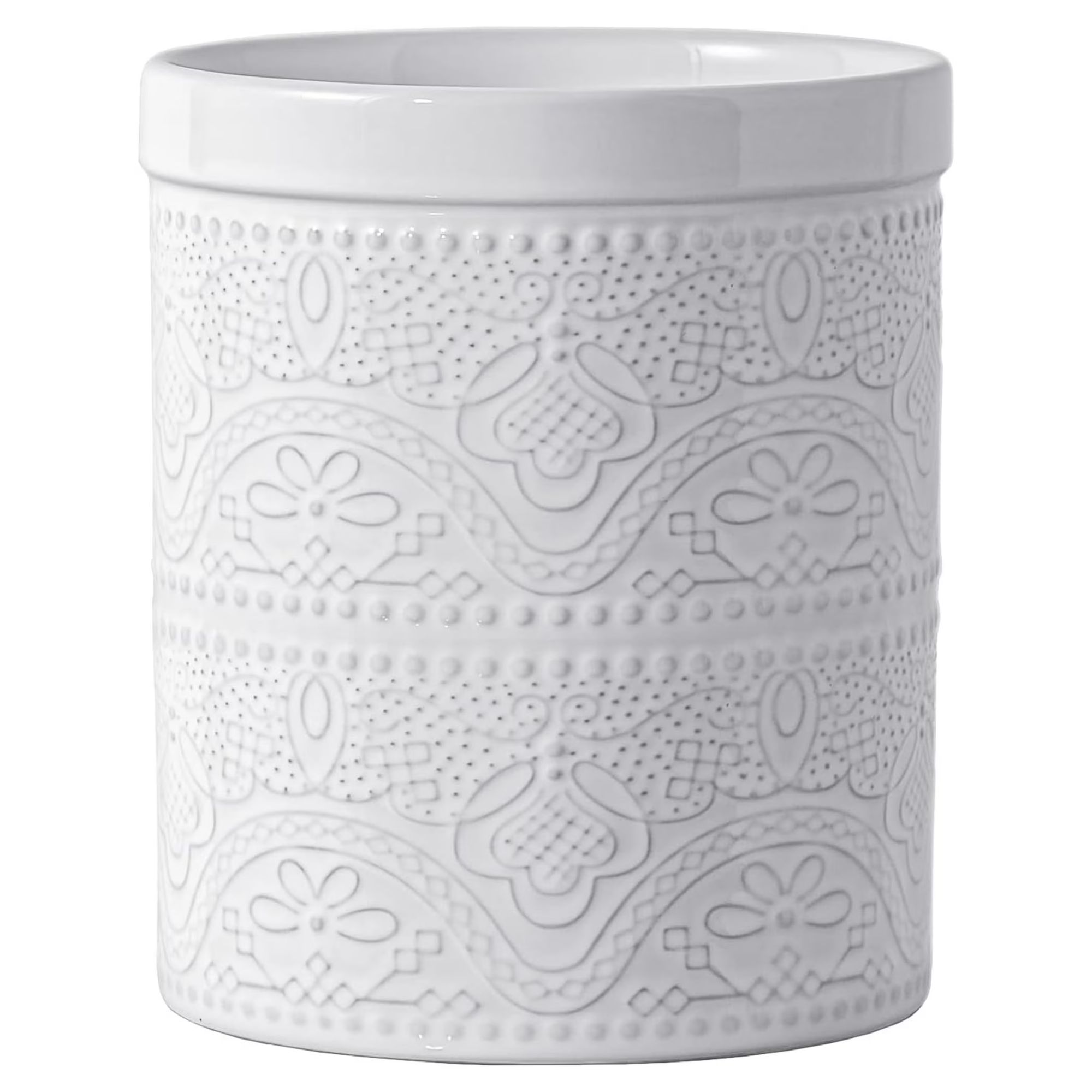 White utensil holder
