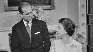 Queen Elizabeth II and Prince Philip, the Duke of Edinburgh at Buckingham Palace