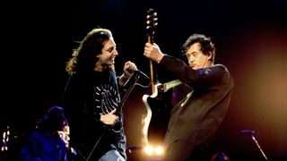 Chris Robinson of the Black Crowes and Jimmy Page on 6/27/00 in Chicago, Il
