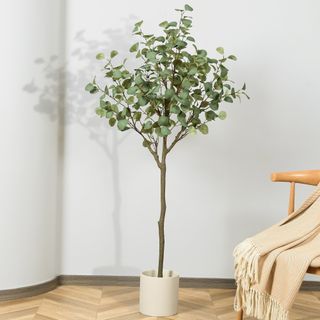 5 ft Artificial Eucalyptus Silk Plant in Pot