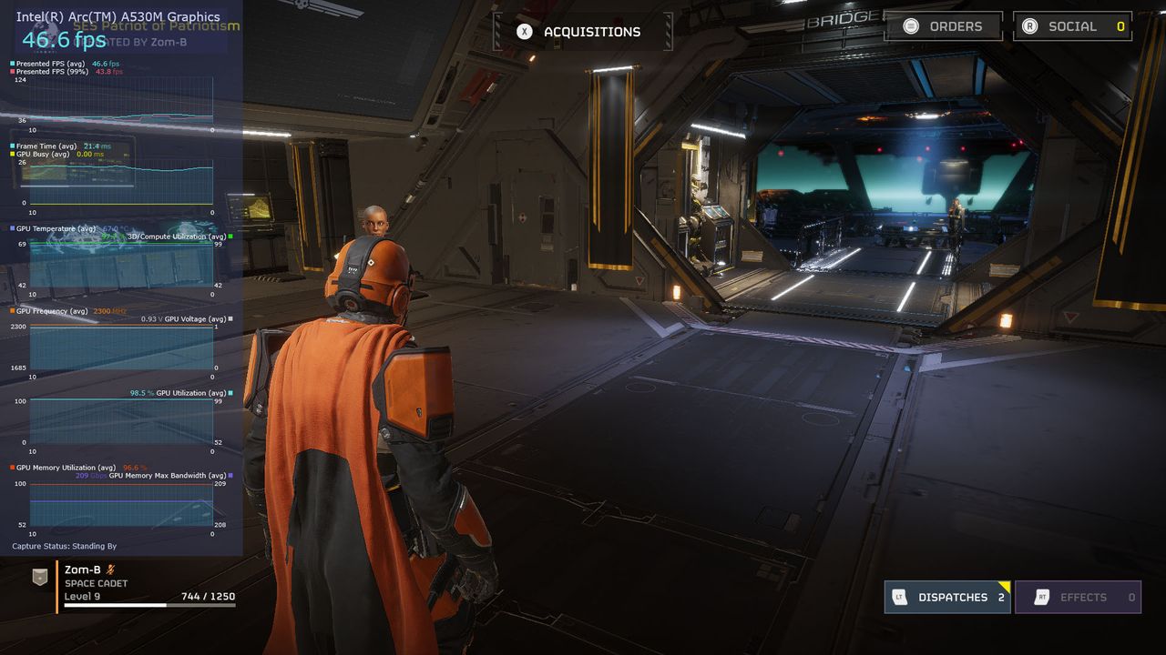 Lenovo LOQ 15IAX9ILenovo LOQ 15IAX9I running Helldivers 2