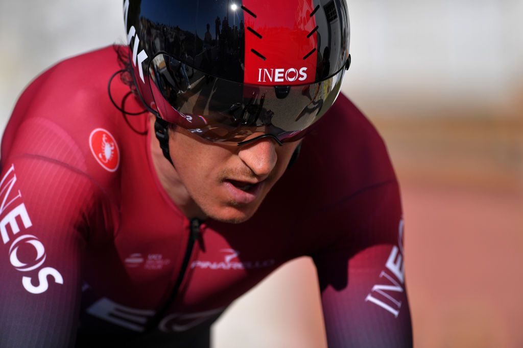LAGOA PORTUGAL FEBRUARY 23 Geraint Thomas of The United Kingdom and Team INEOS during the 46th Volta ao Algarve 2020 Stage 5 a 203km Individual Time Trial stage from Lagoa to Lagoa ITT VAlgarve2020 on February 23 2020 in Lagoa Portugal Photo by Tim de WaeleGetty Images