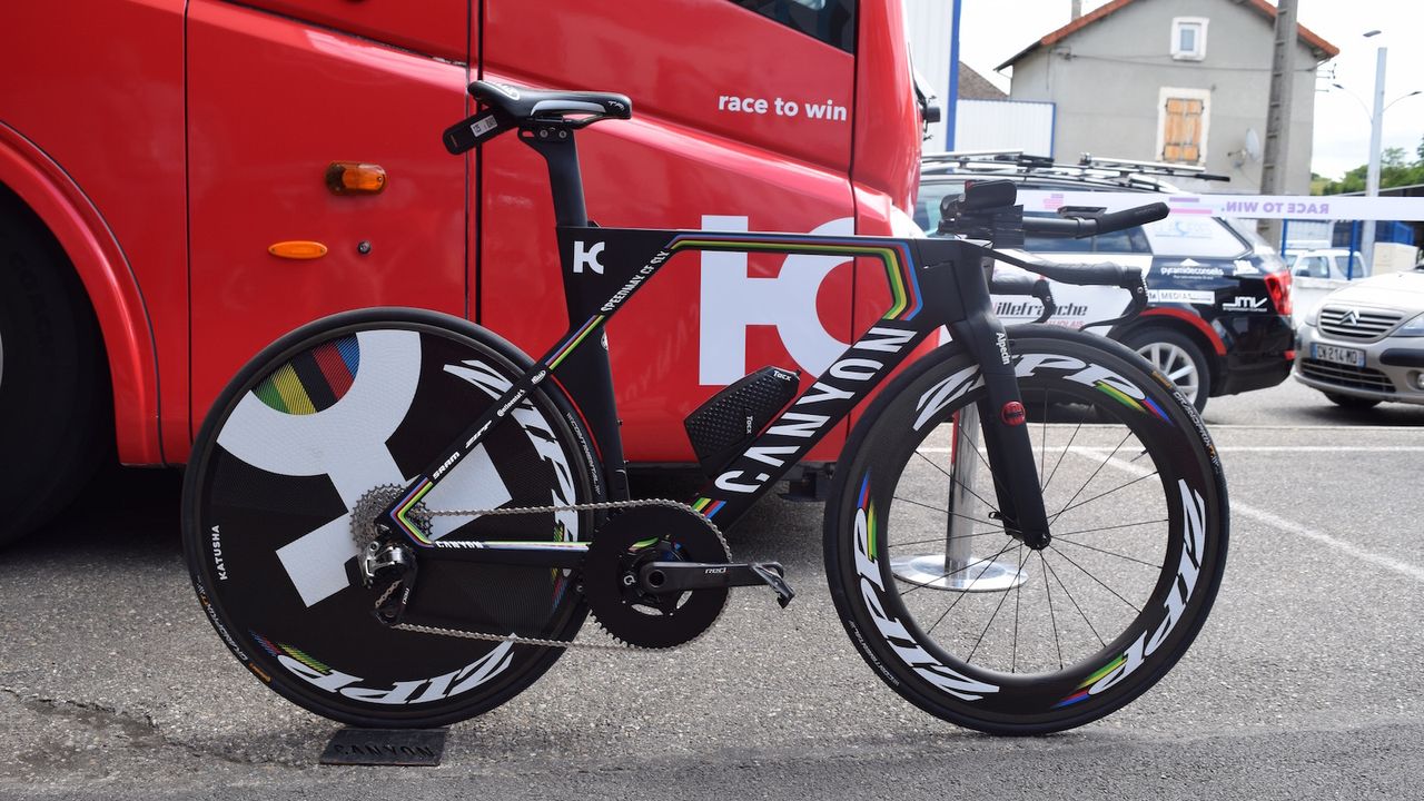 Tony Martin's Canyon Speedmax CF SLX in world champion colours