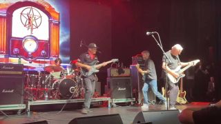 Yoyoka, Tom Morello and Aklex Lifeson onstage