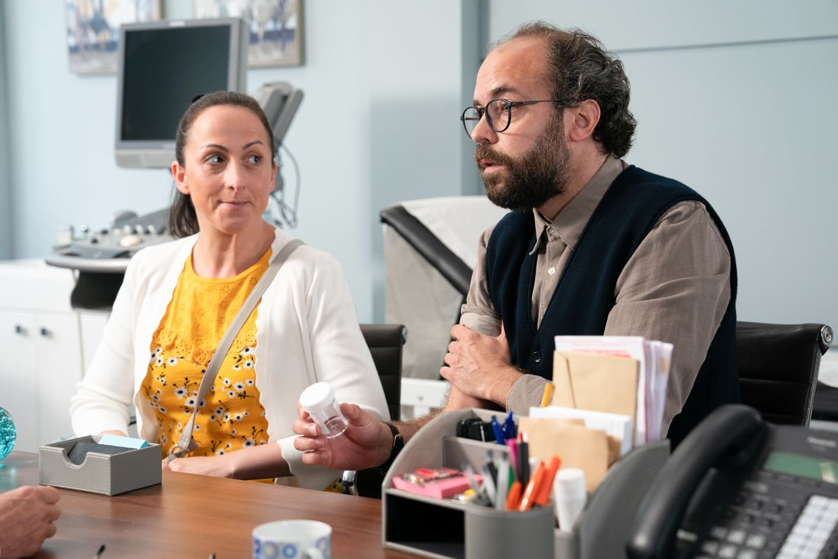 Reiss Colwell and Sonia Fowler attend the fertility clinic