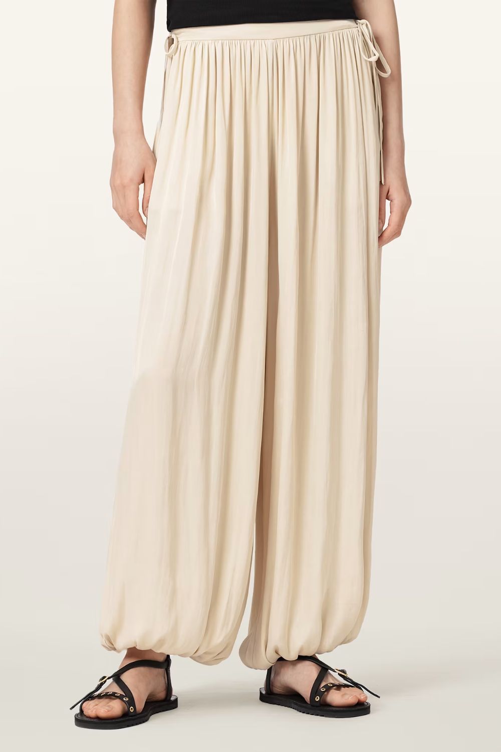 All Saints, Eshe Baggy Fit Satin Trousers