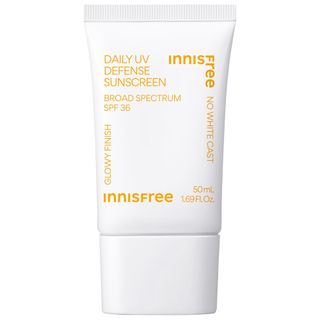 Innisfree Daily Uv Defense Invisible Broad Spectrum SPF 36 Sunscreen on a white background