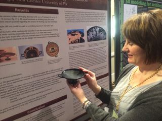 Heather Sharpe and her 3D-printed kylix.