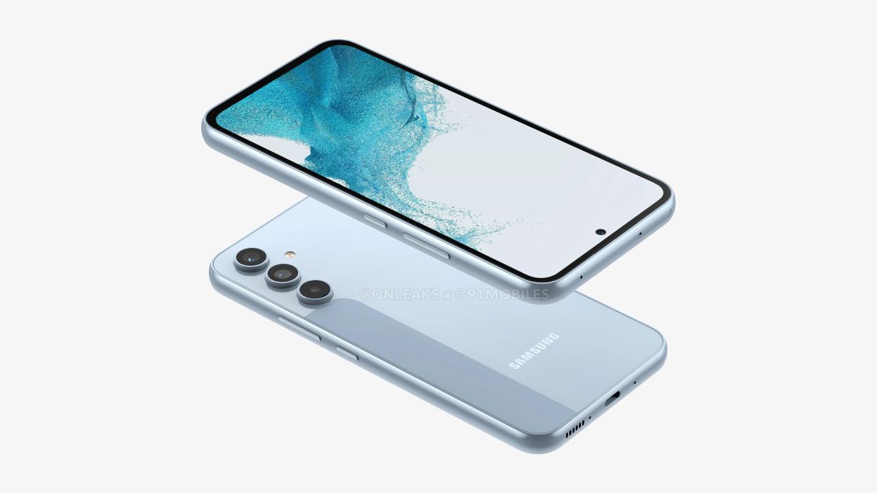 Galaxy A54 renders in white