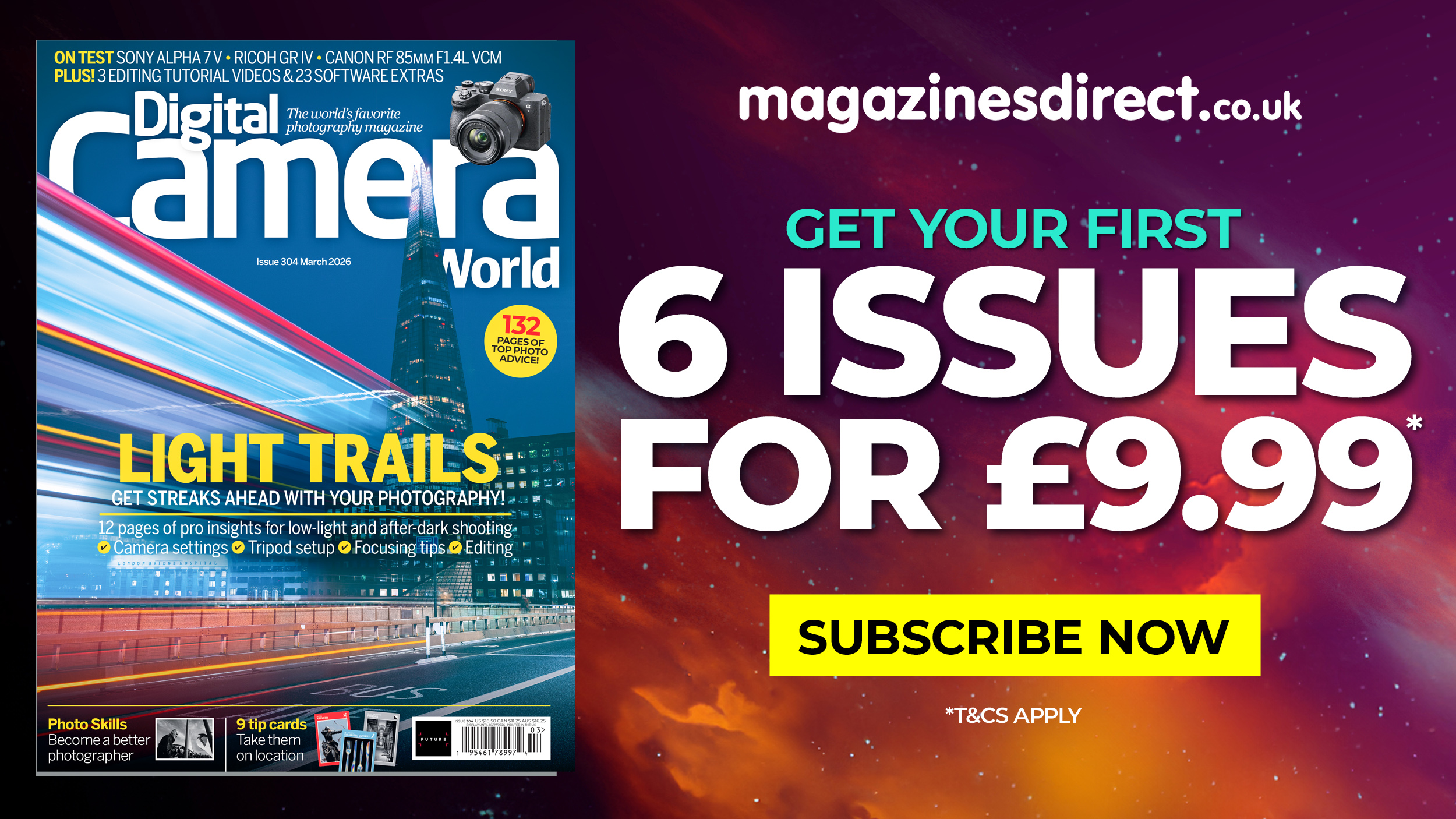 6 issues for &pound;9.99 Digital Camera magazine subscription deal
