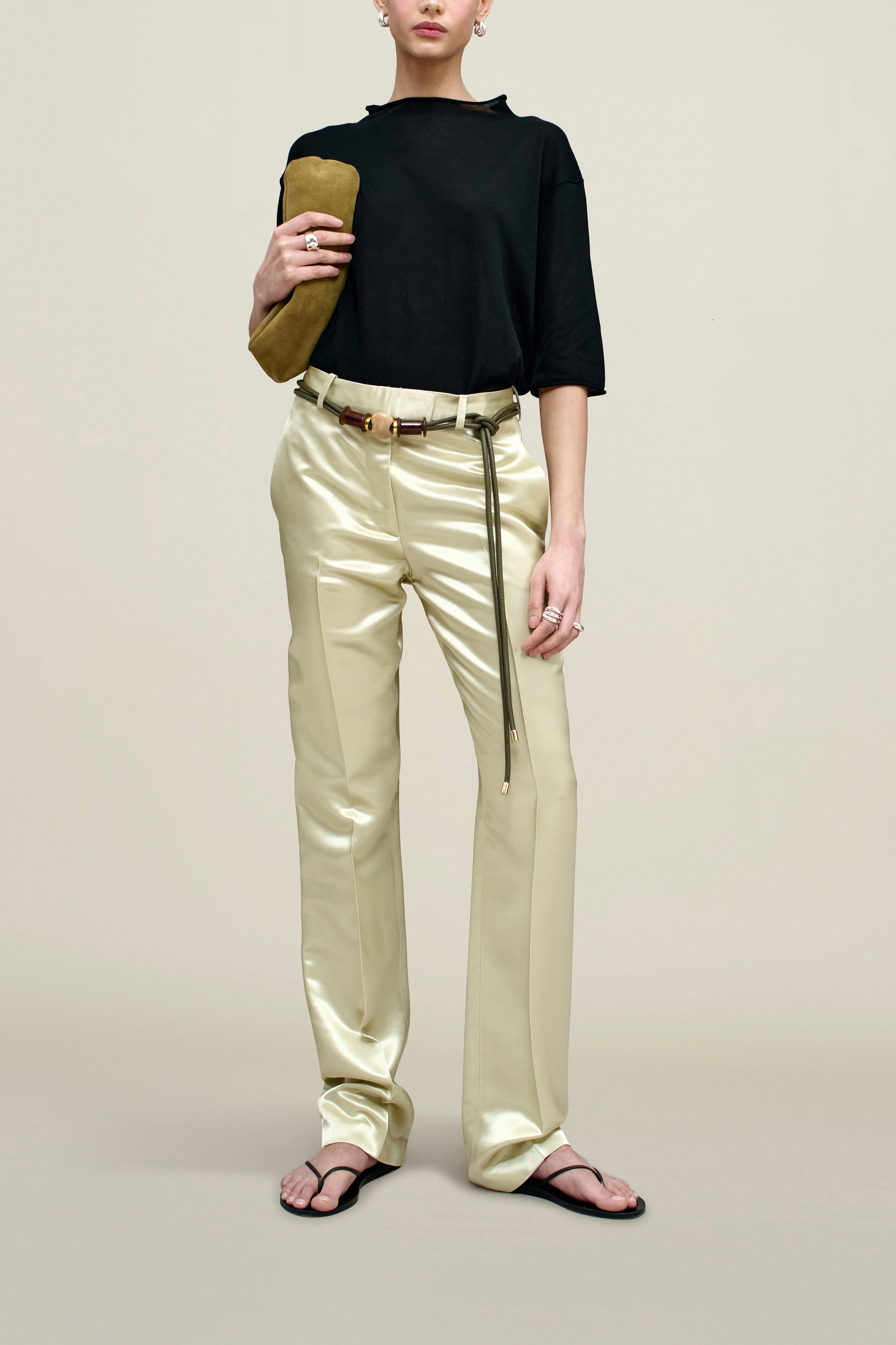 Charlie Long Trouser with Liquid Twill