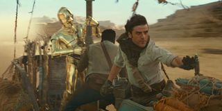 C3P0, Finn and Poe in Star Wars: Rise of Skywalker