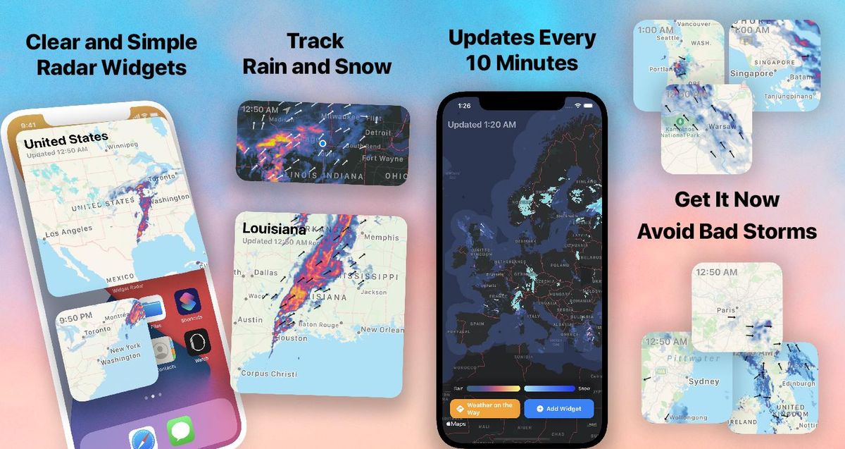 Put weather radar images on your Home screen with this iOS 14 widget ...