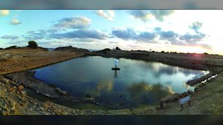 Archaeologists filled in the pool with a replica statue of Ba'al at its center.