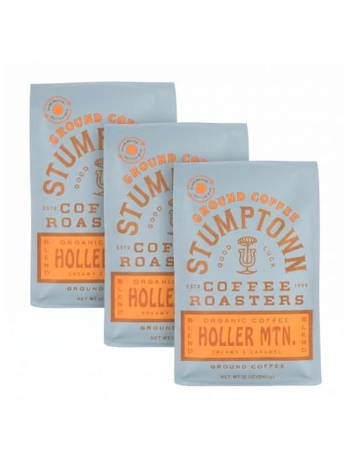 Organic Medium Roast Ground Coffee - Holler Mountain 12 Ounce Bag, pack of 3