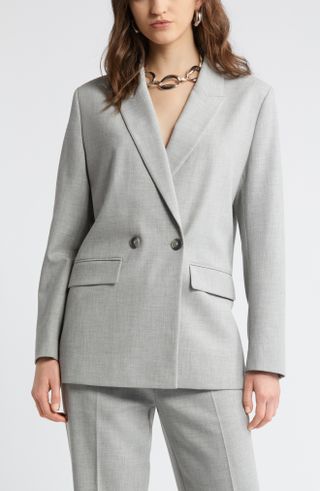 Nordstrom, Double Breasted Peak Lapel Blazer