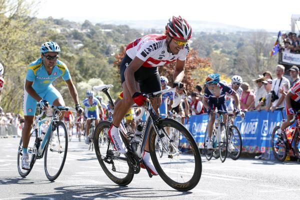 Fabian Cancellara (Switzerland) had to ride hard to get back into the race.