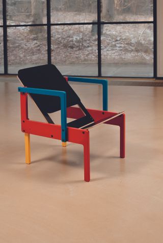 Colourful chair by Yrjö Kakkapuro