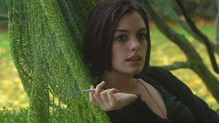 Anne Hathaway holds a cigarette in 'Rachel Getting Married'