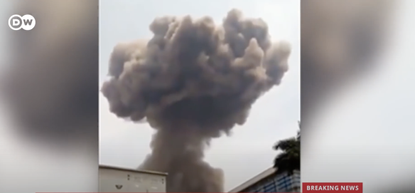 A screenshot showing an explosion in Bata.