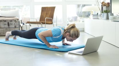 Woman doing a push up