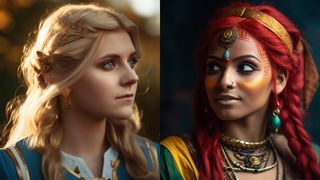 Ai generated images of live action Princess Zelda and Lady Riju