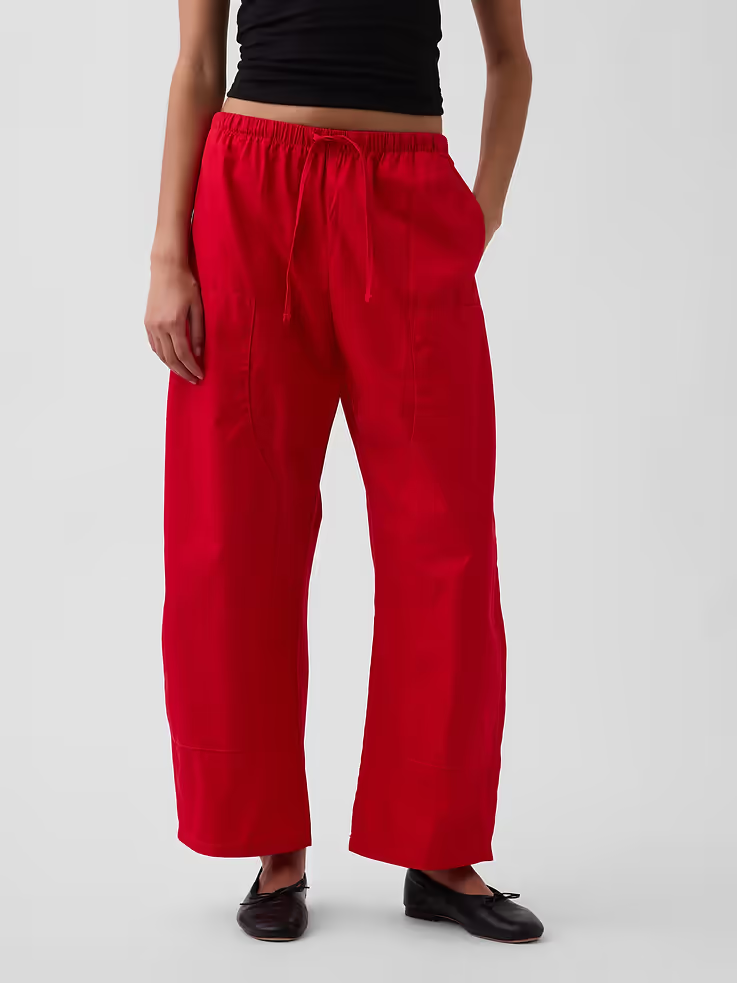 Gap, Poplin Easy Double-Knee Barrel Pants